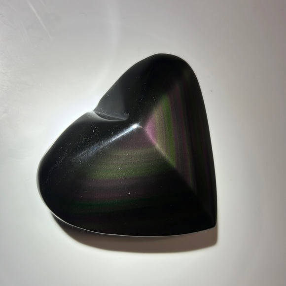 Other - Rainbow Black Obsidian Healing Crystal 3.25”wide (7.3 oz)